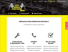 Tablet Screenshot of newmodelwreckers.com.au